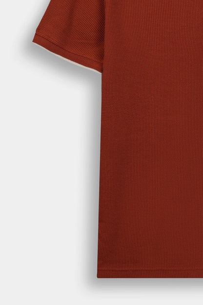 Waffle Knit Polo - Cougar Clothing