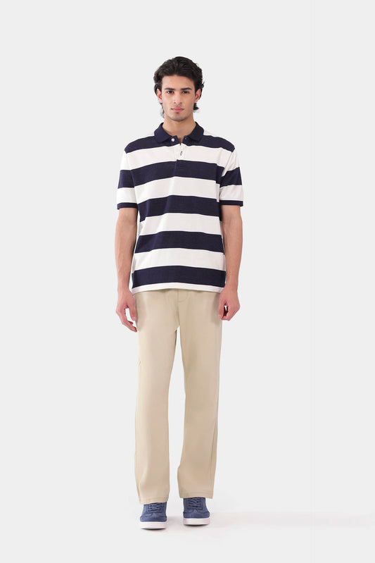 Striped Relaxed Polo - Cougar Clothing