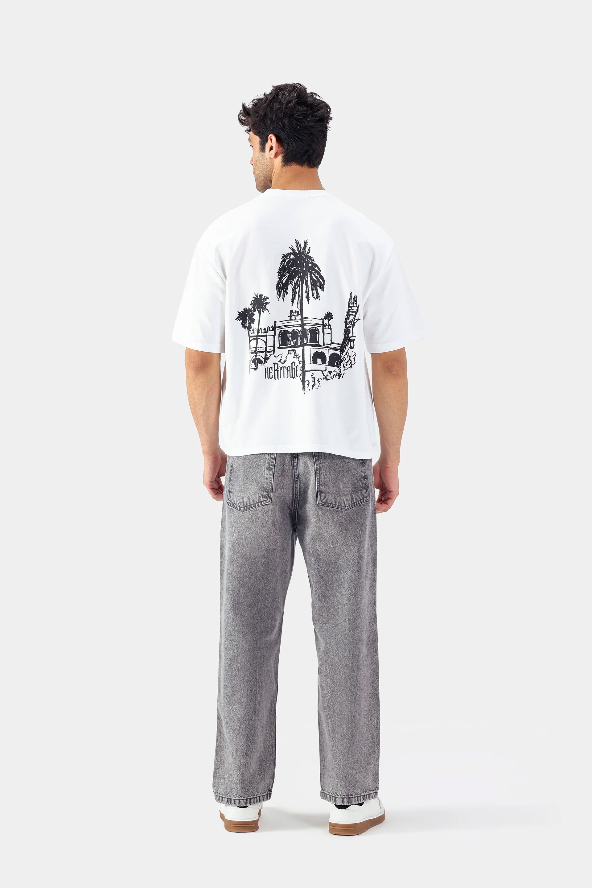 Back Printed Boxy T-Shirt - Cougar Clothing