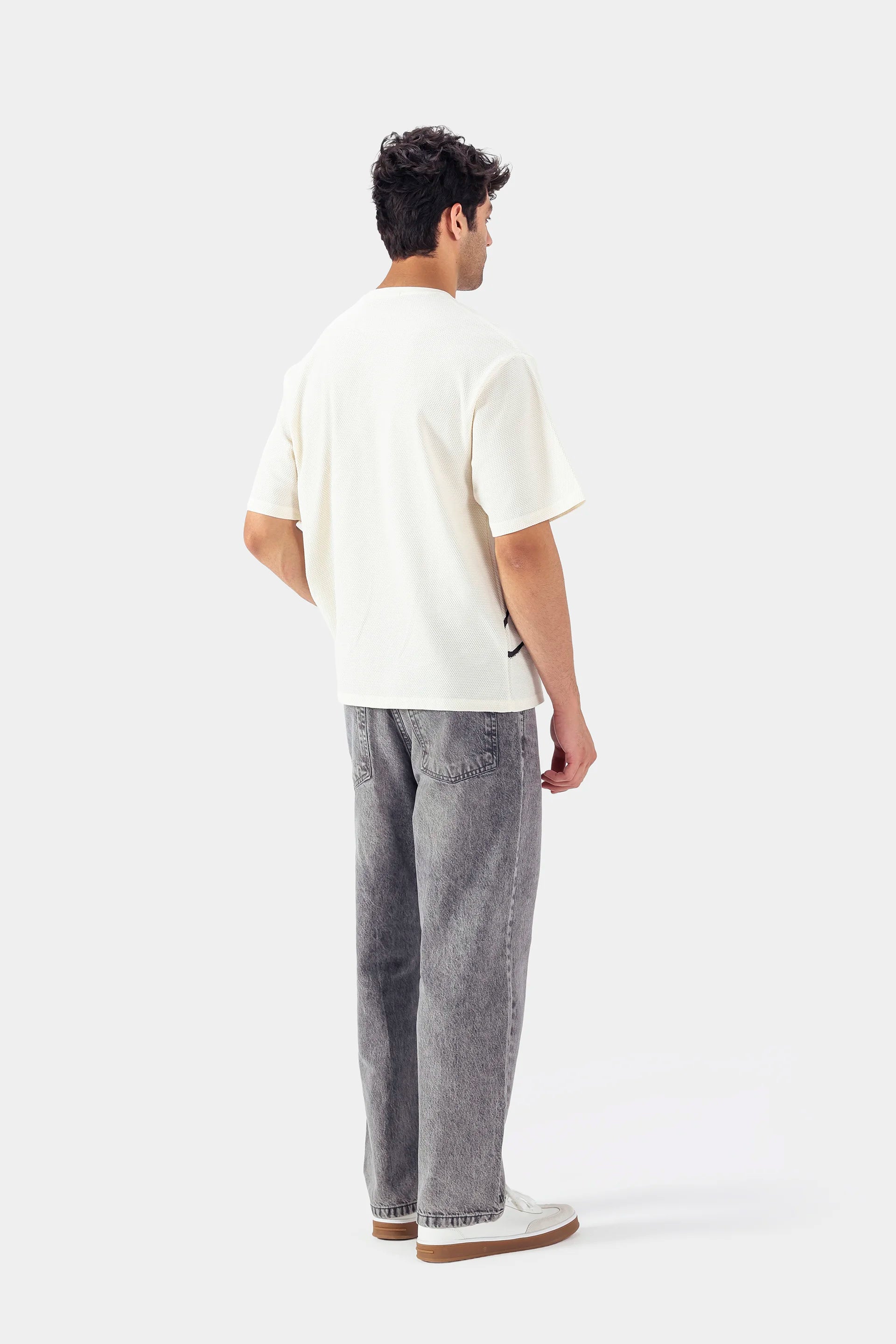 Popcorn-Knit T-Shirt - Cougar Clothing