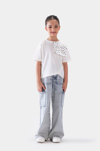 Polka Dot Bow T-Shirt - Cougar Clothing