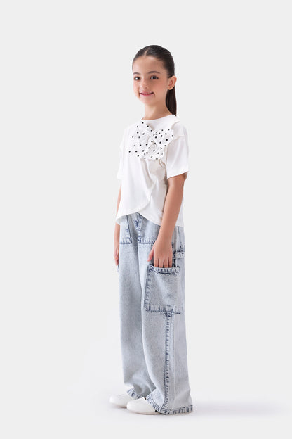 Polka Dot Bow T-Shirt - Cougar Clothing