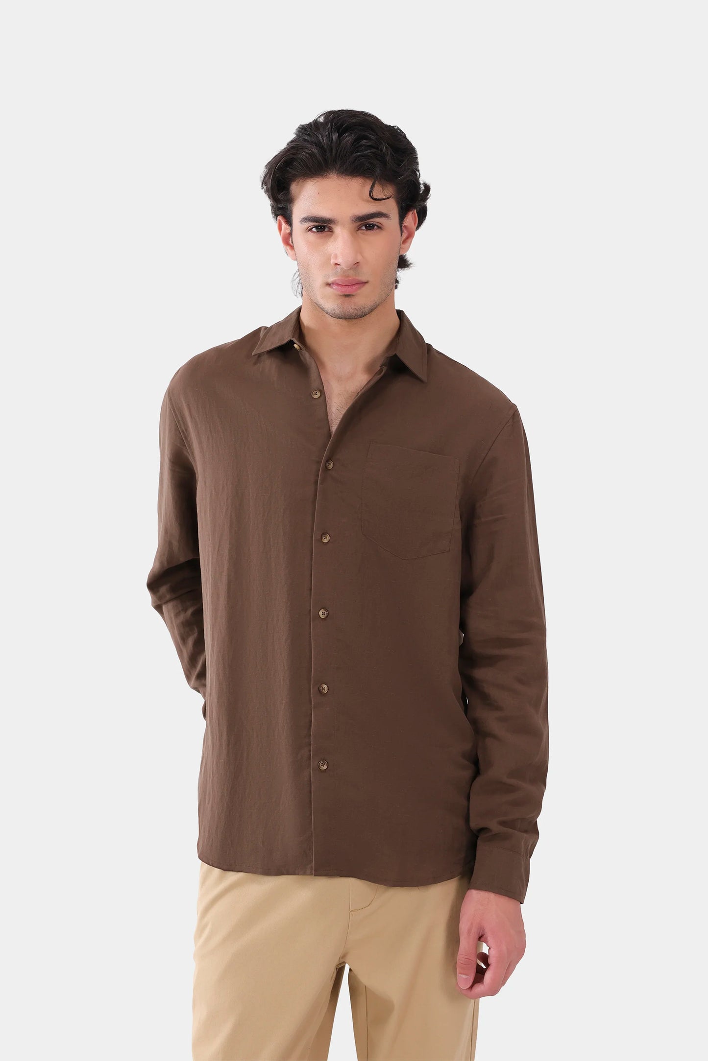 Chest Pocket Cotton Shirt - Cougar Clothing