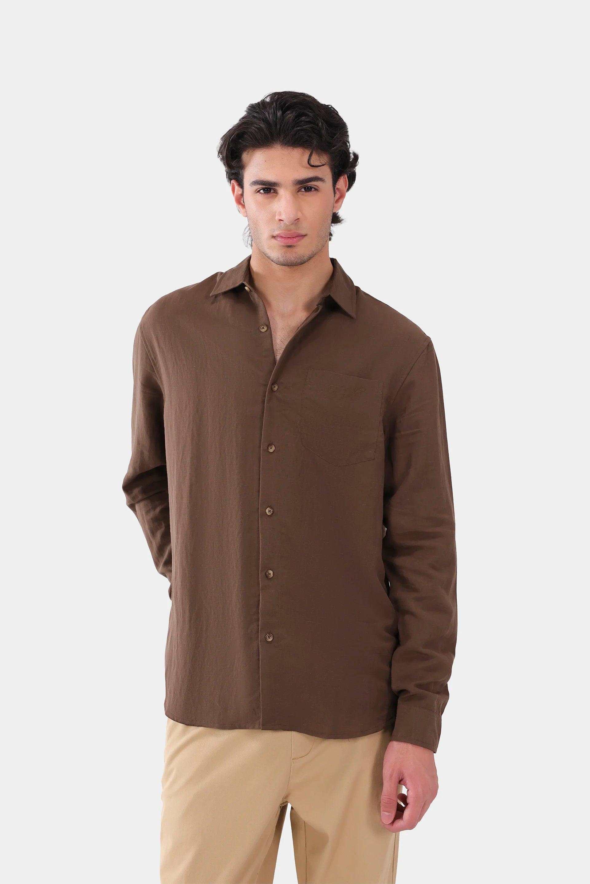 Chest Pocket Cotton Shirt - Cougar Clothing