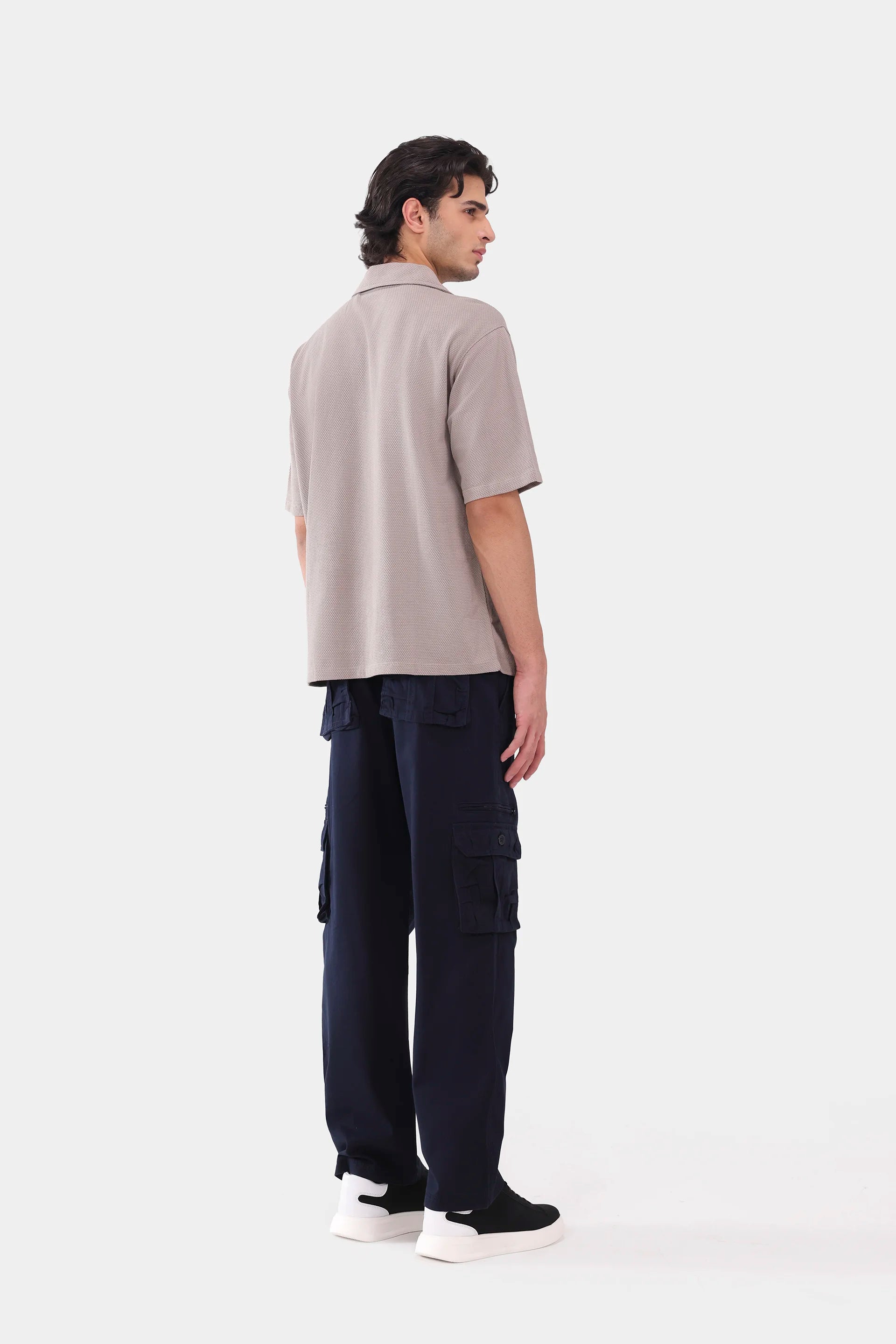 Popcorn Knit Boxy Shirt - Cougar Clothing