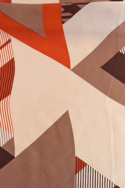 Geometrical Print Silk Scarf - Cougar Clothing
