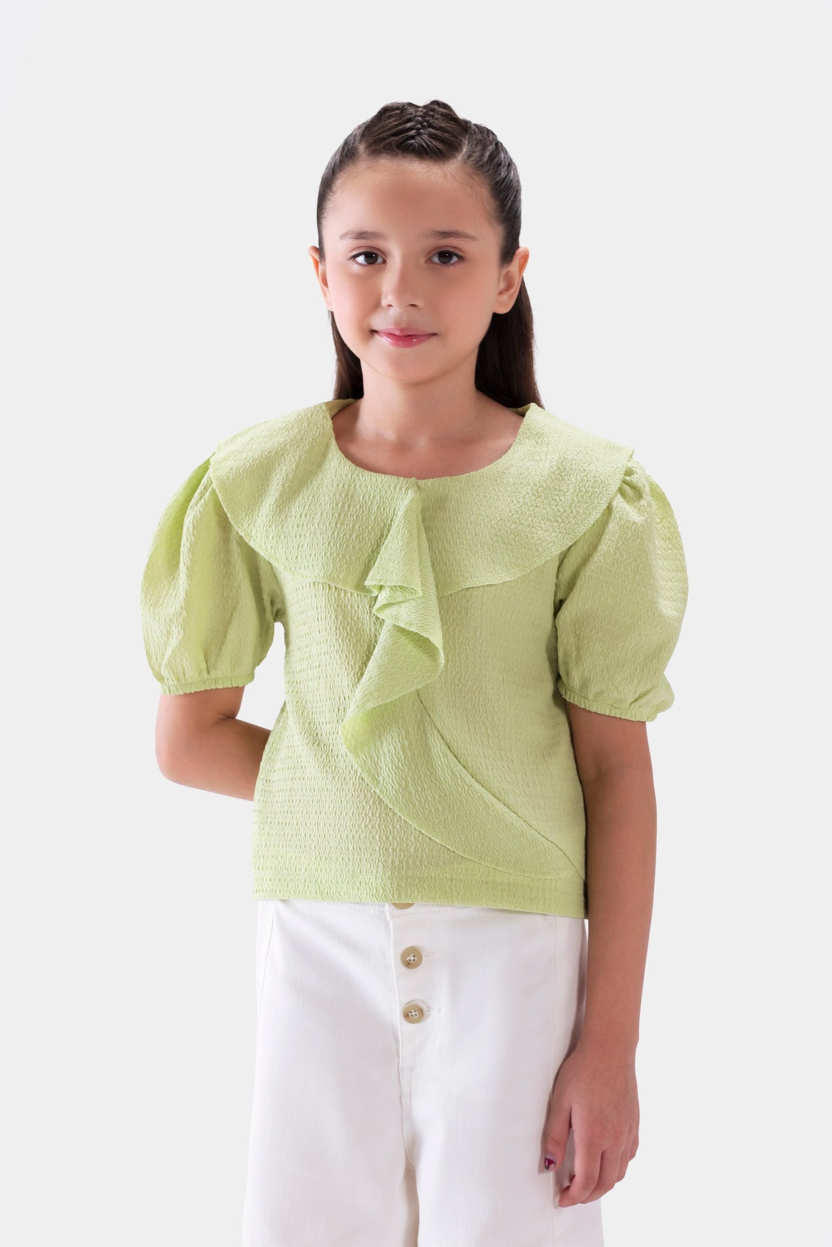 Front Ruffled Top - Cougar Clothing