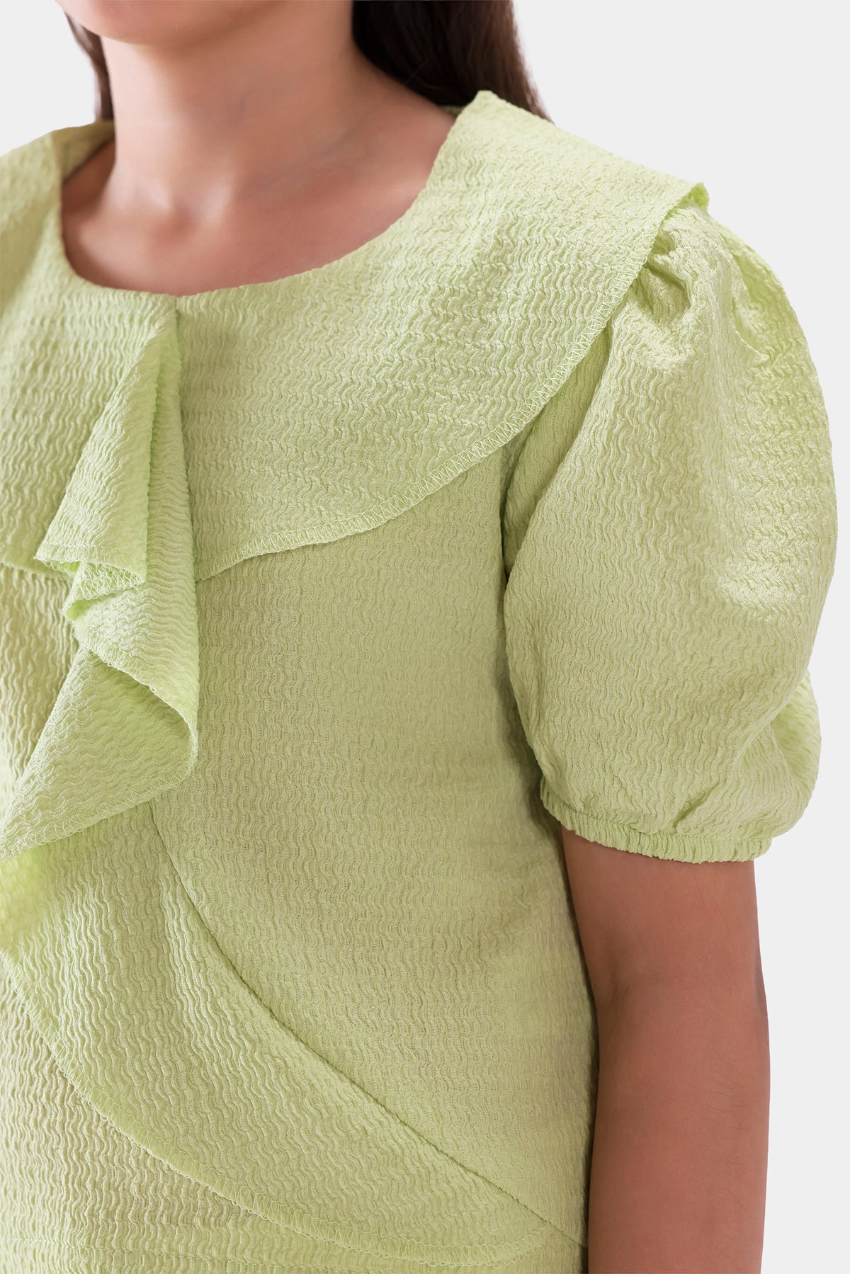Front Ruffled Top - Cougar Clothing