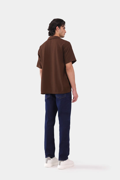 Oversized Seersucker Polo - Cougar Clothing