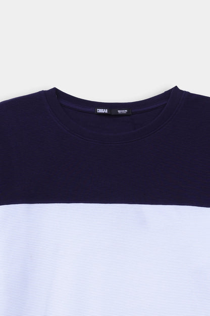 Relaxed Contrast Paneled T-Shirt - Cougar Clothing