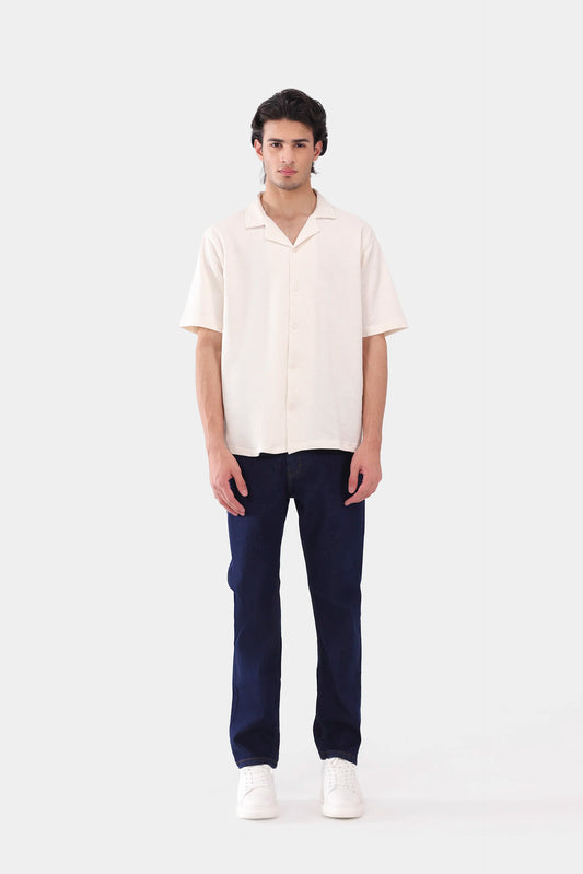 Popcorn Knit Boxy Shirt - Cougar Clothing