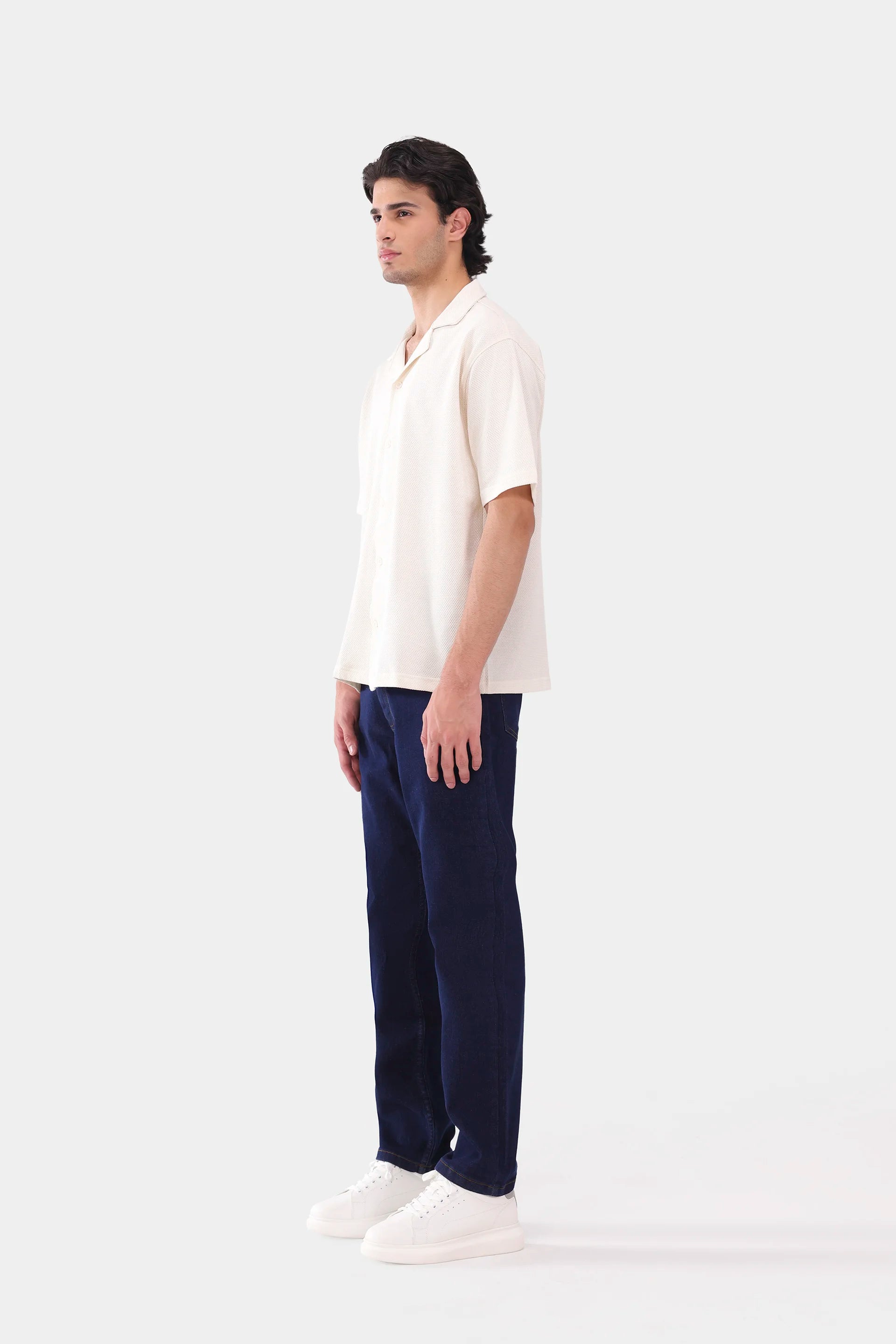 Popcorn Knit Boxy Shirt - Cougar Clothing