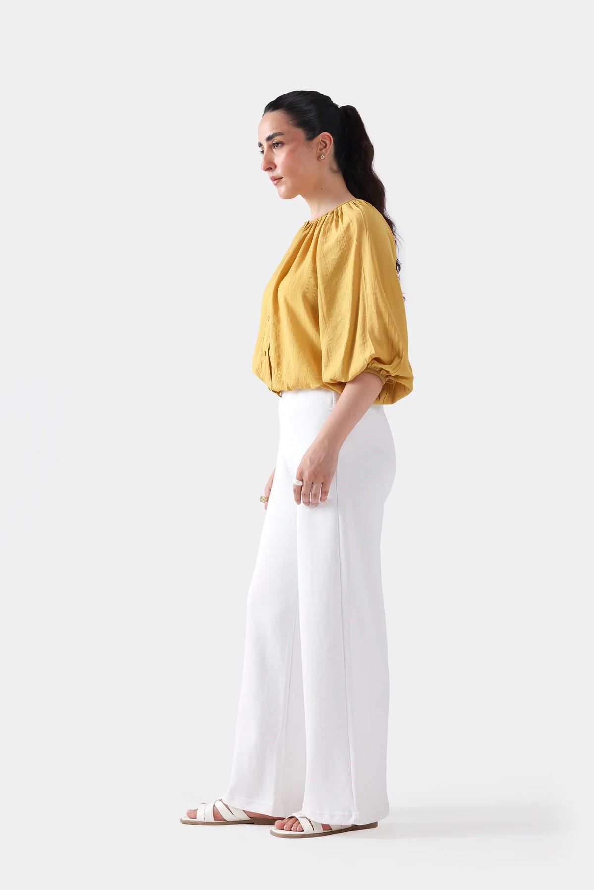 Button-Down Cotton Top - Cougar Clothing