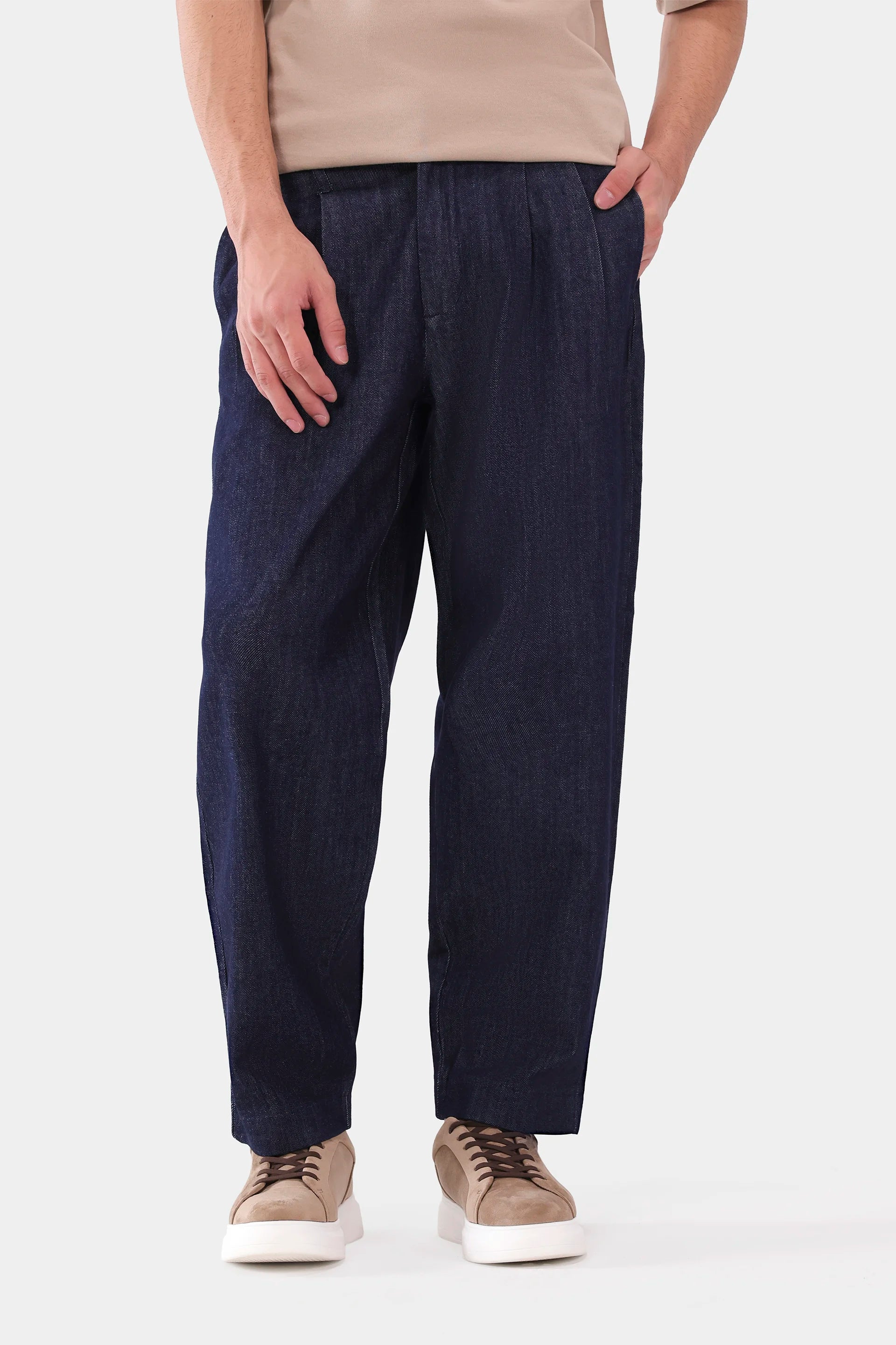 Wide Leg Pleated Trousers - Cougar Clothing