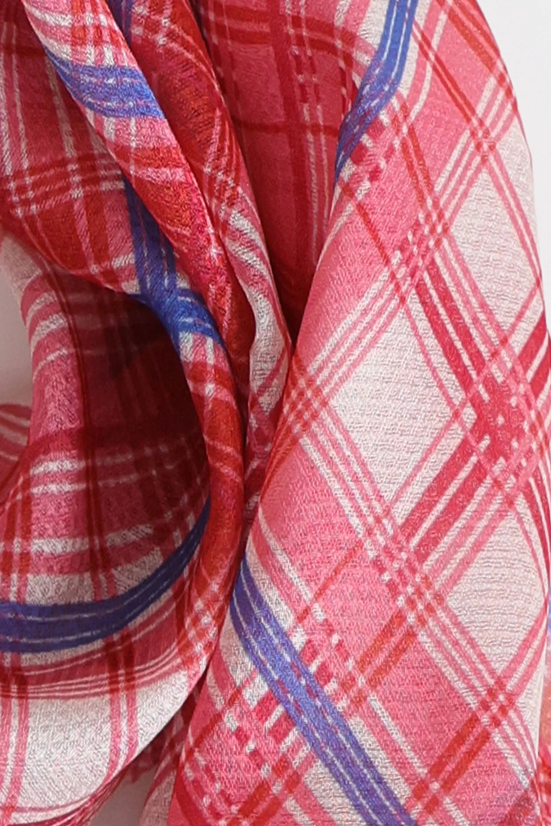 Silk Check Scarf - Cougar Clothing