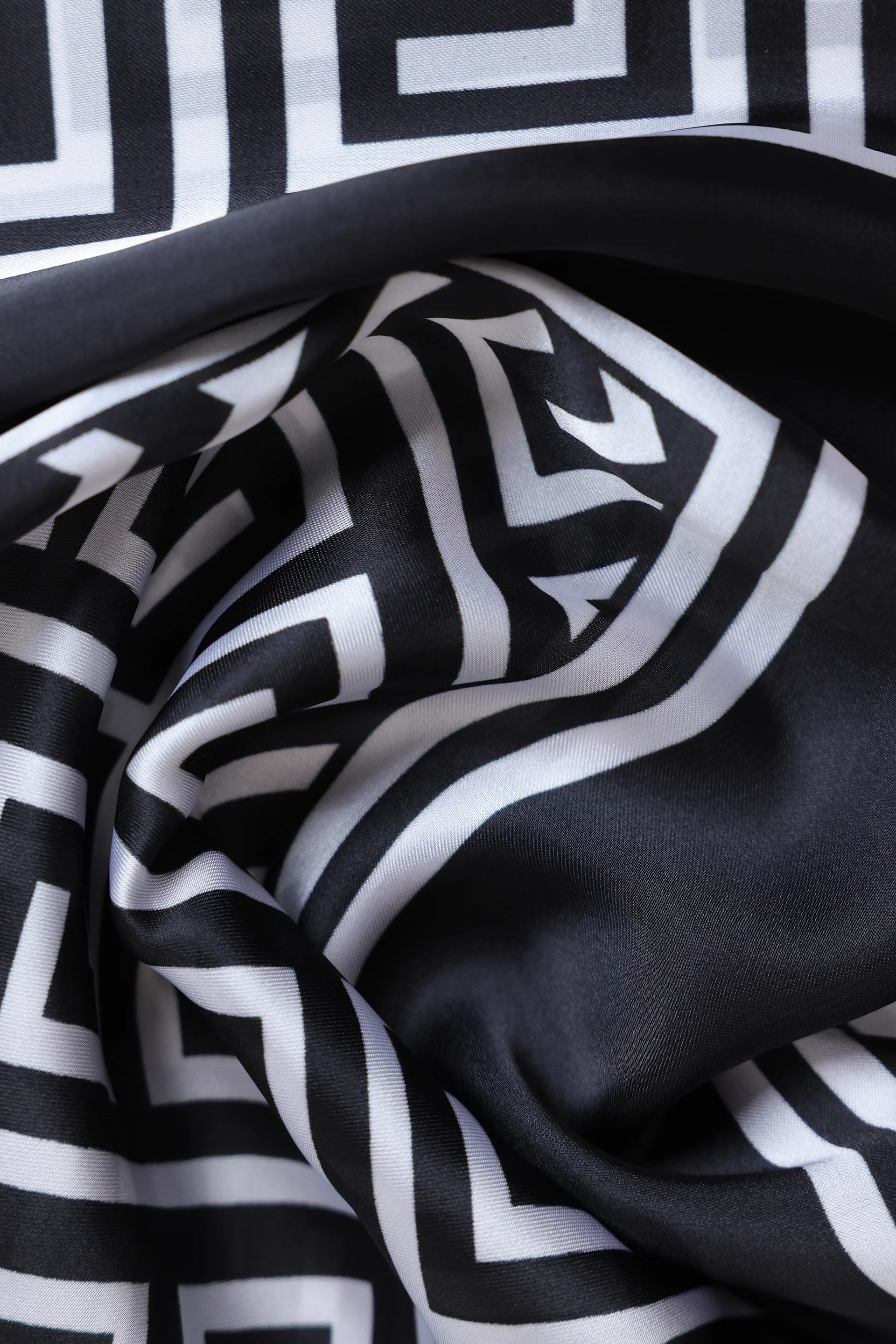 Geometric Print Silk Scarf - Cougar Clothing