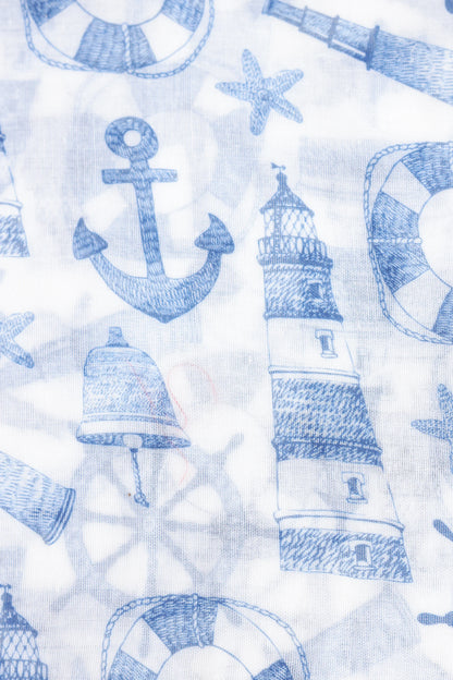 Nautical Print Scarf - Cougar Clothing