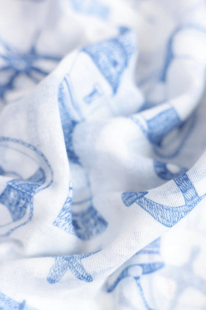 Nautical Print Scarf - Cougar Clothing