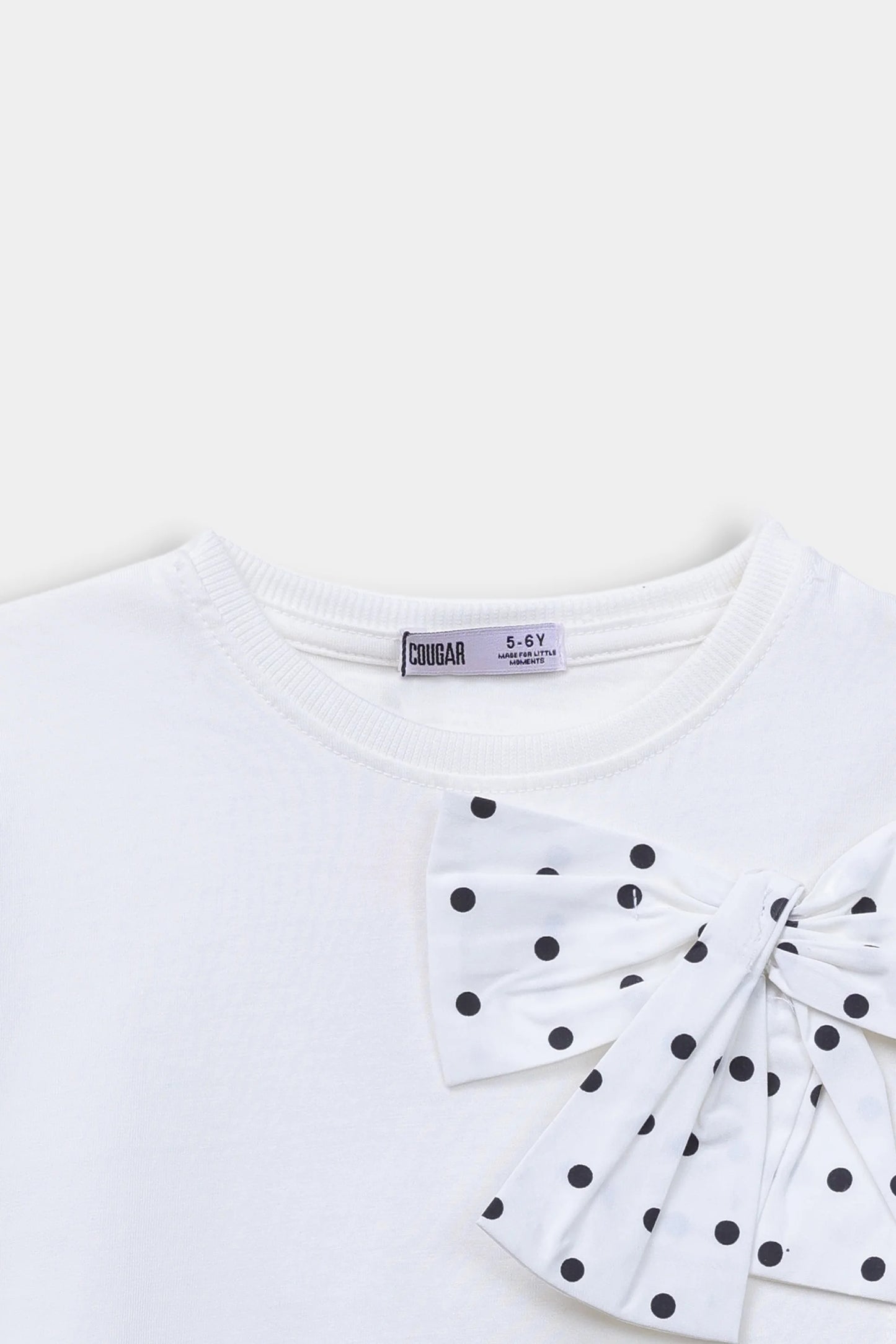 Polka Dot Bow T-Shirt - Cougar Clothing
