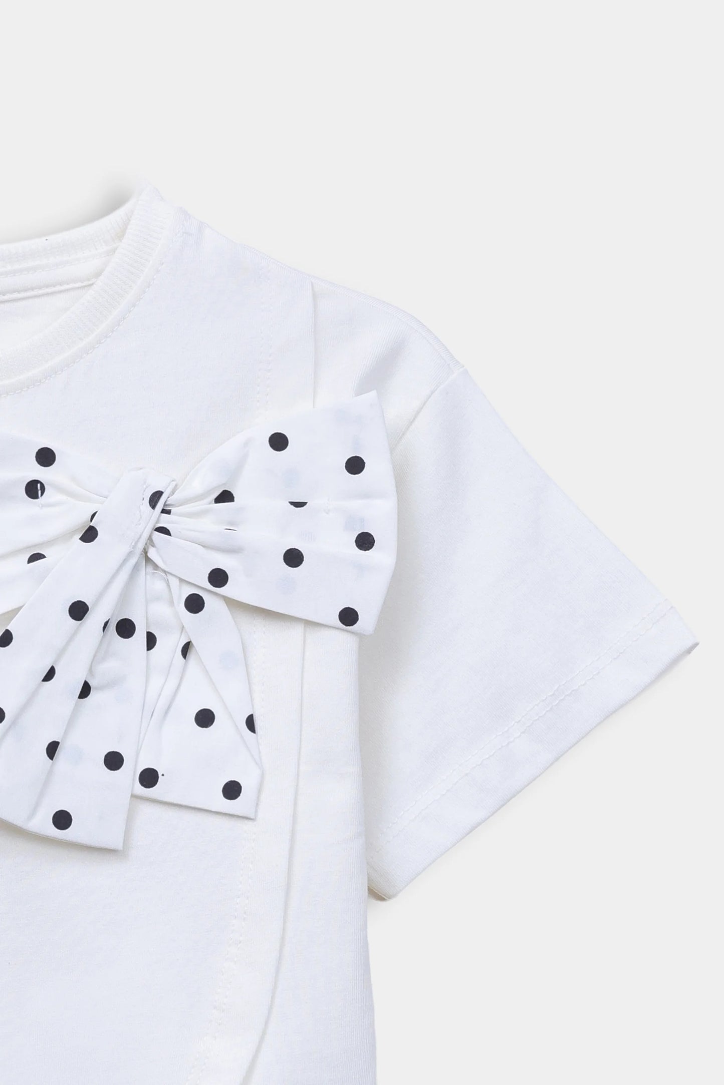 Polka Dot Bow T-Shirt - Cougar Clothing