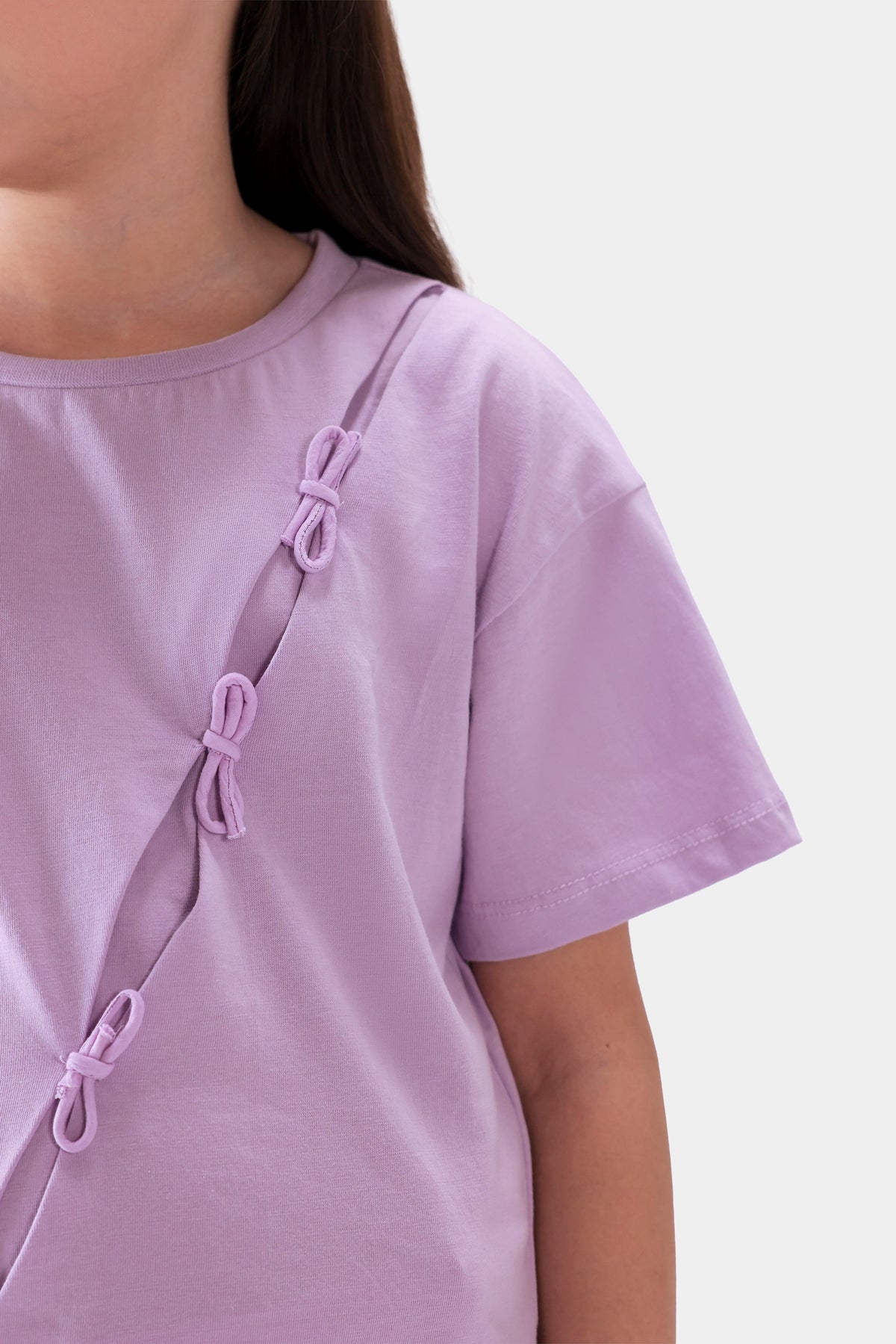 Oversized Bow-Detailed T-Shirt - Cougar Clothing