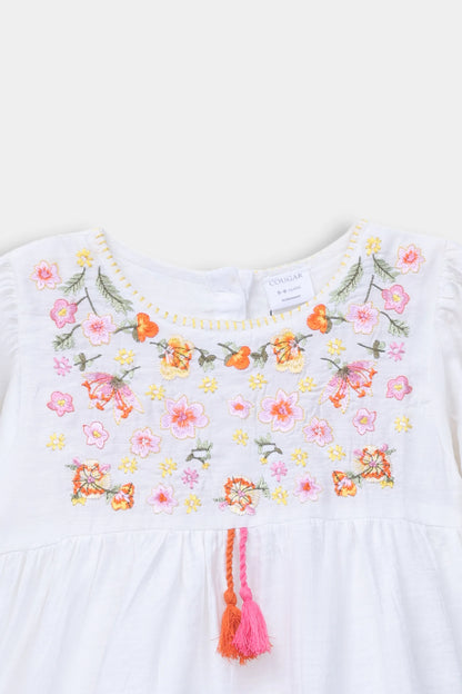 Embroidered Dress - Cougar Clothing
