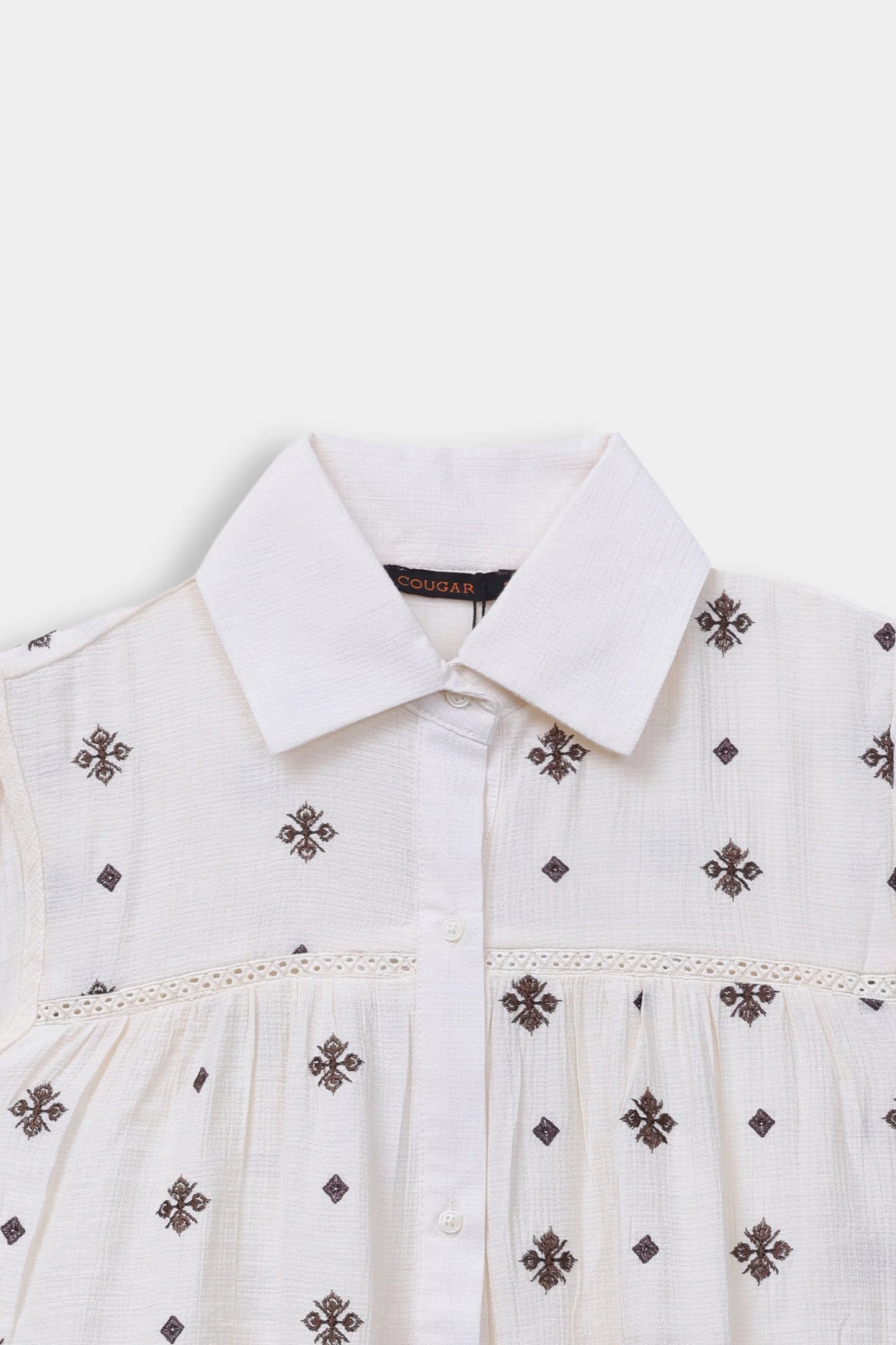 Sleeveless Embroidered Top - Cougar Clothing