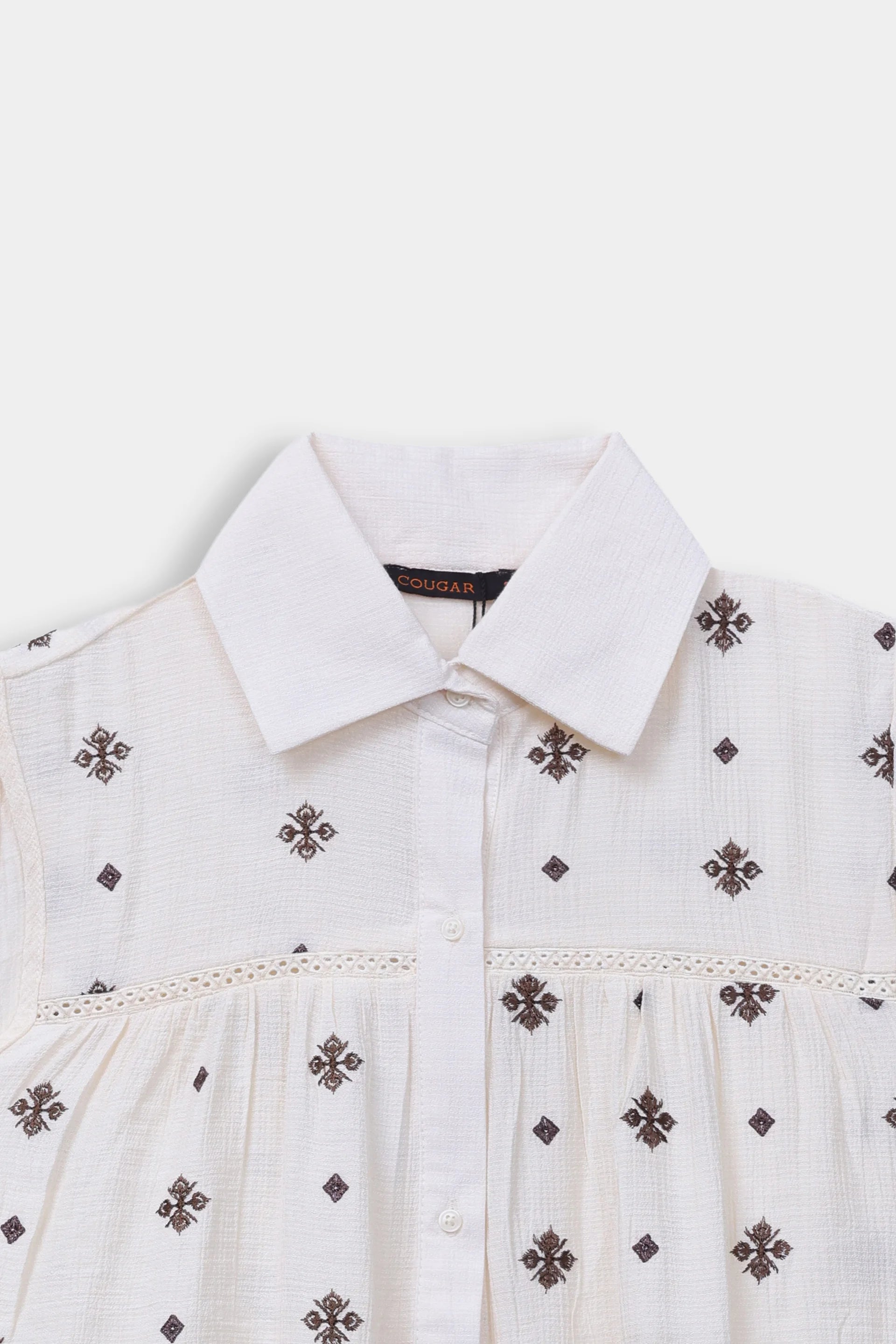 Sleeveless Embroidered Top - Cougar Clothing