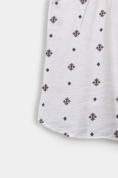 Sleeveless Embroidered Top - Cougar Clothing