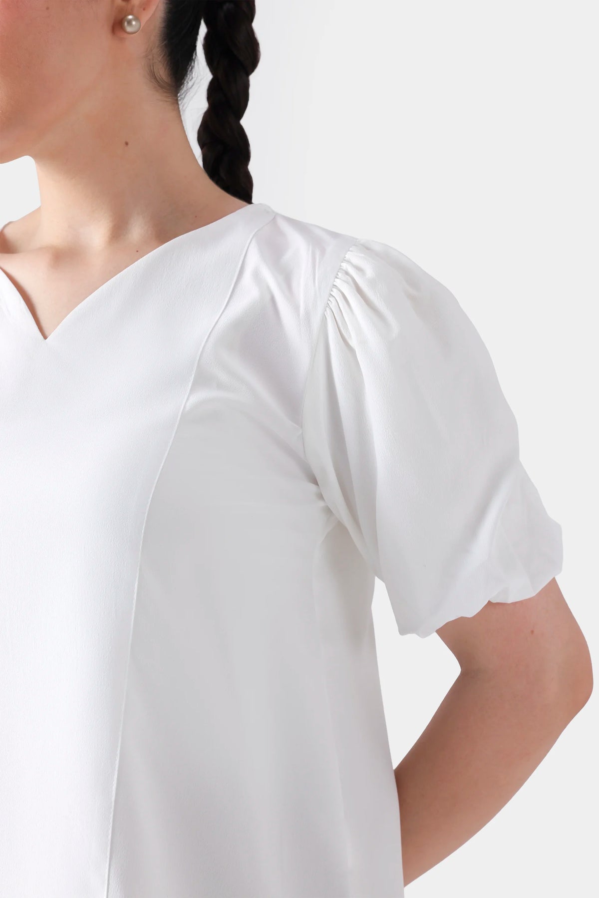 Embroidered Pull Sleeve Top - Cougar Clothing