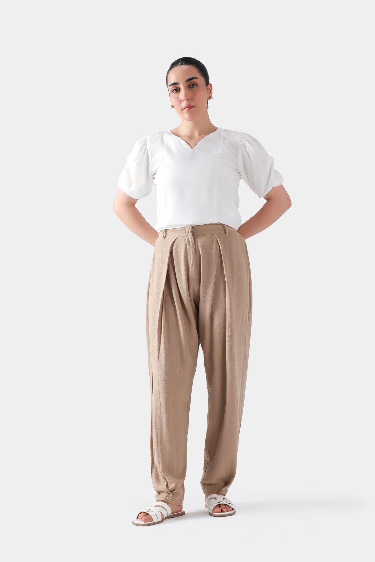 Tapered Pleated Pants - Cougar Clothing