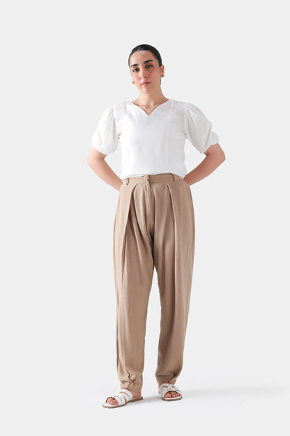 Tapered Pleated Pants - Cougar Clothing
