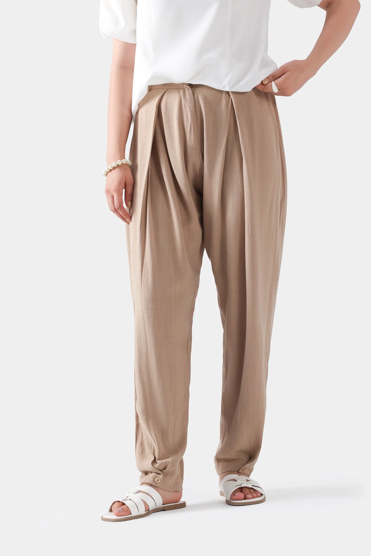 Tapered Pleated Pants - Cougar Clothing