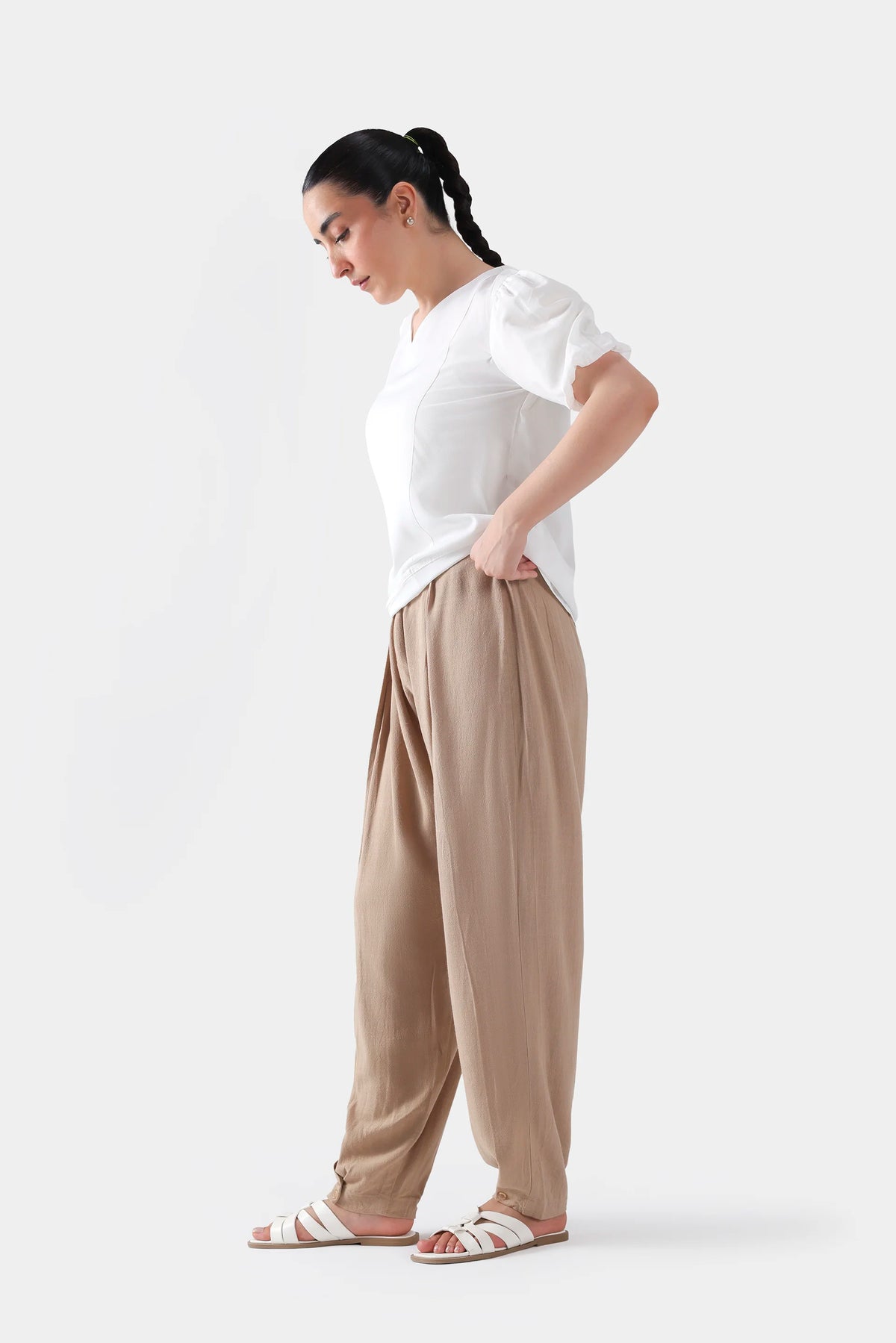 Tapered Pleated Pants - Cougar Clothing