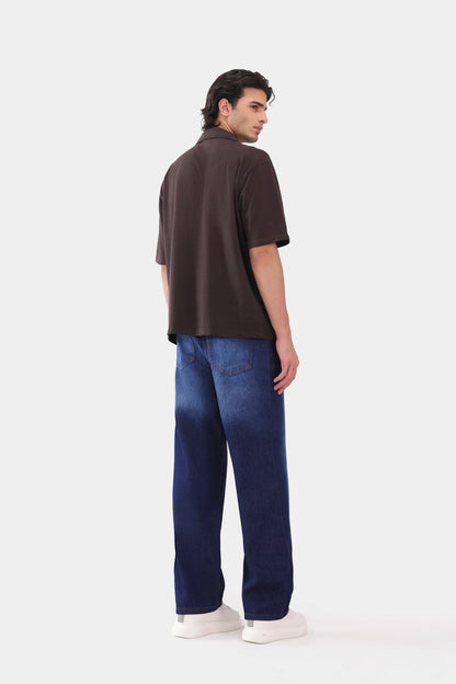Popcorn Knit Boxy Shirt - Cougar Clothing