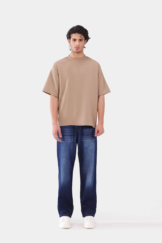 Oversized Seersucker T-Shirt - Cougar Clothing