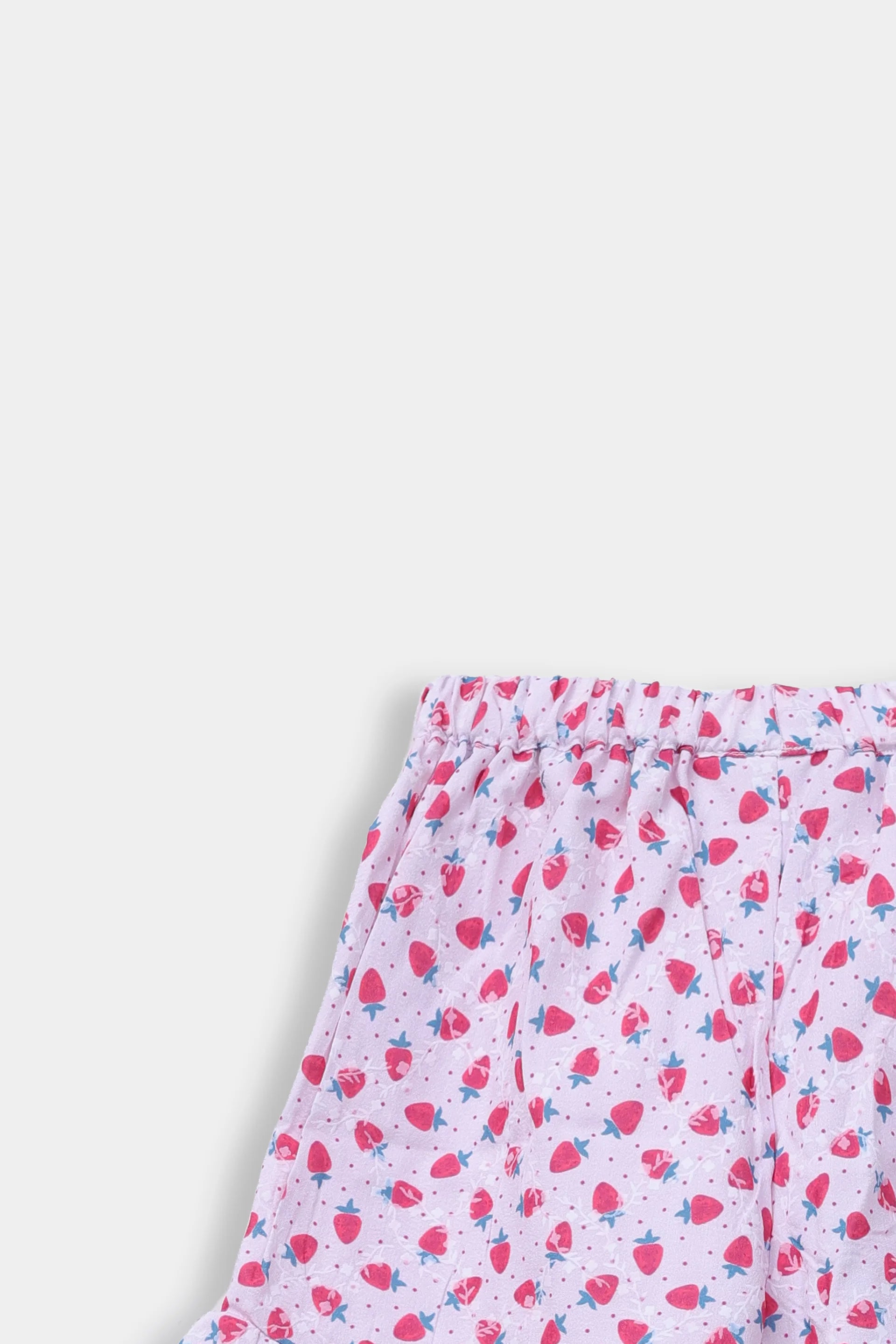 Printed Ruffled Shorts - Cougar Clothing