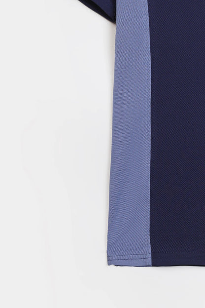 Quarter Zip Paneled Polo - Cougar Clothing
