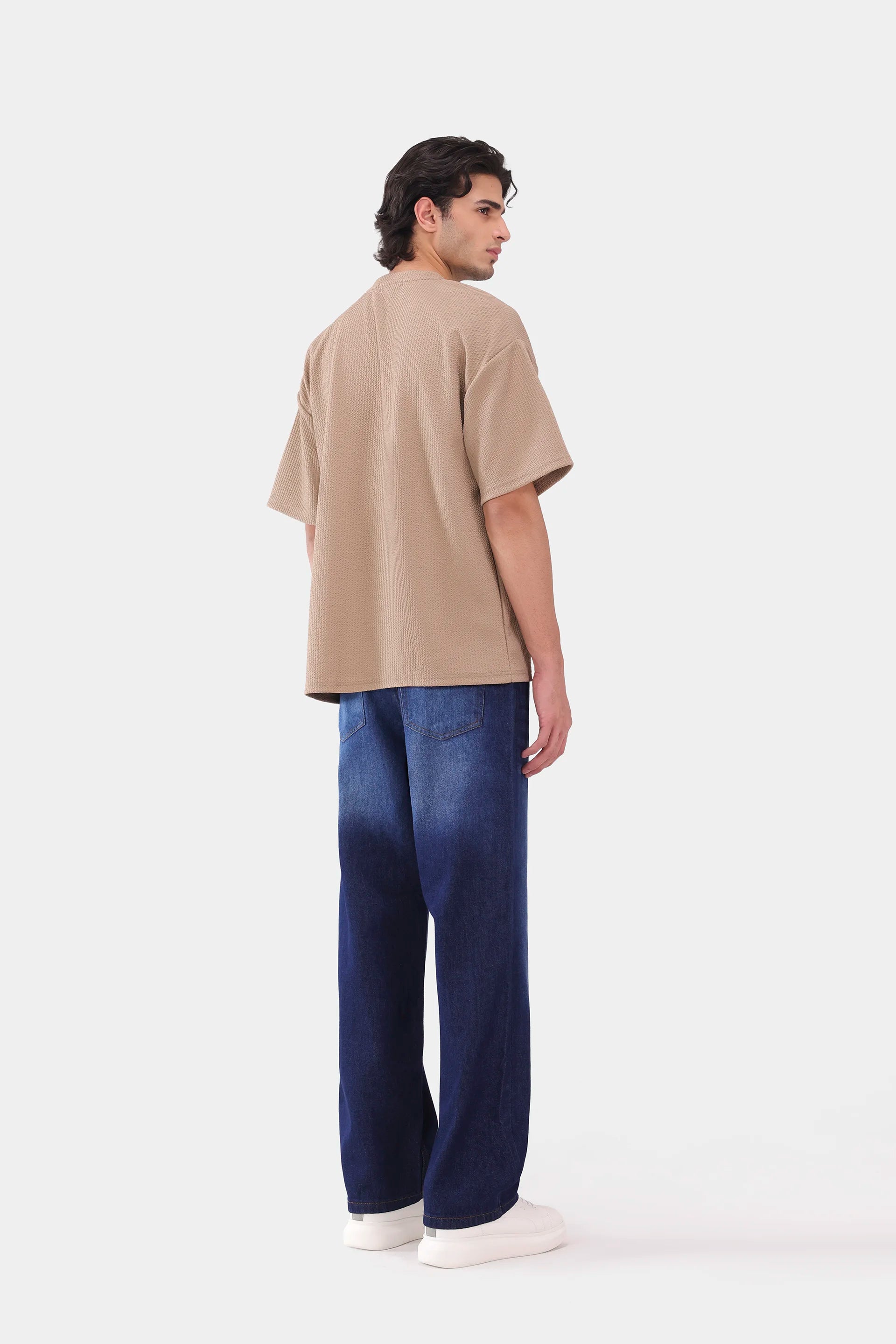 Oversized Seersucker T-Shirt - Cougar Clothing