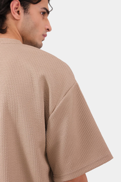 Oversized Seersucker T-Shirt - Cougar Clothing