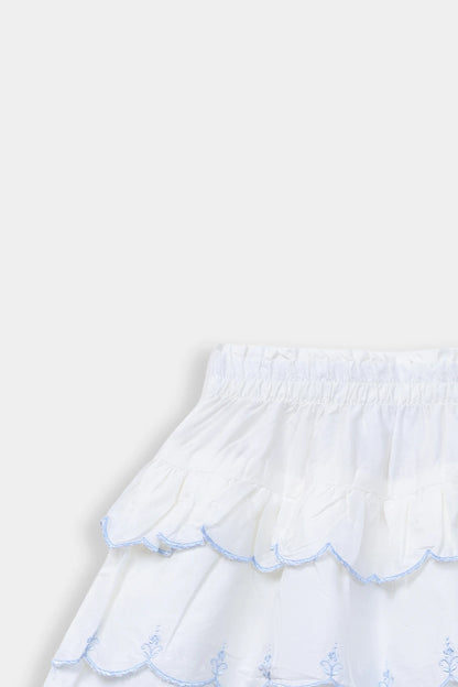 Layered Embroidered Skirt - Cougar Clothing
