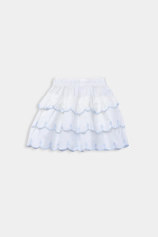 Layered Embroidered Skirt - Cougar Clothing