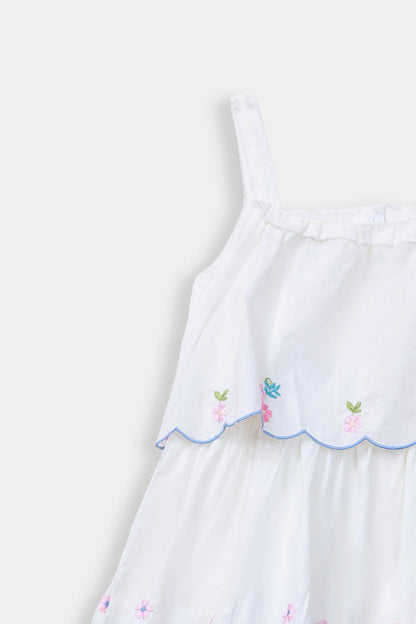 Embroidered Tiered Dress - Cougar Clothing