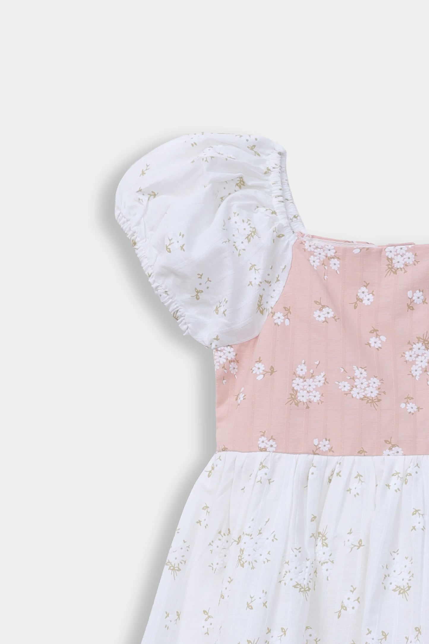 Floral Printed Dress With Front Frill - Cougar Clothing