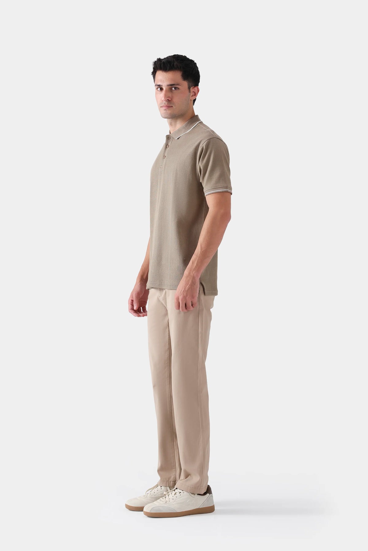 Ribbed Knit Tipping Polo - Cougar Clothing