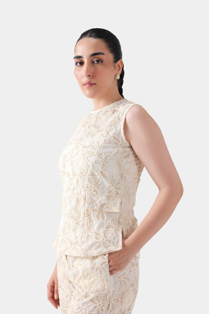 Embroidered Sleeveless Top - Cougar Clothing