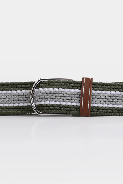 Textured Striped Canvas Belt - Cougar Clothing