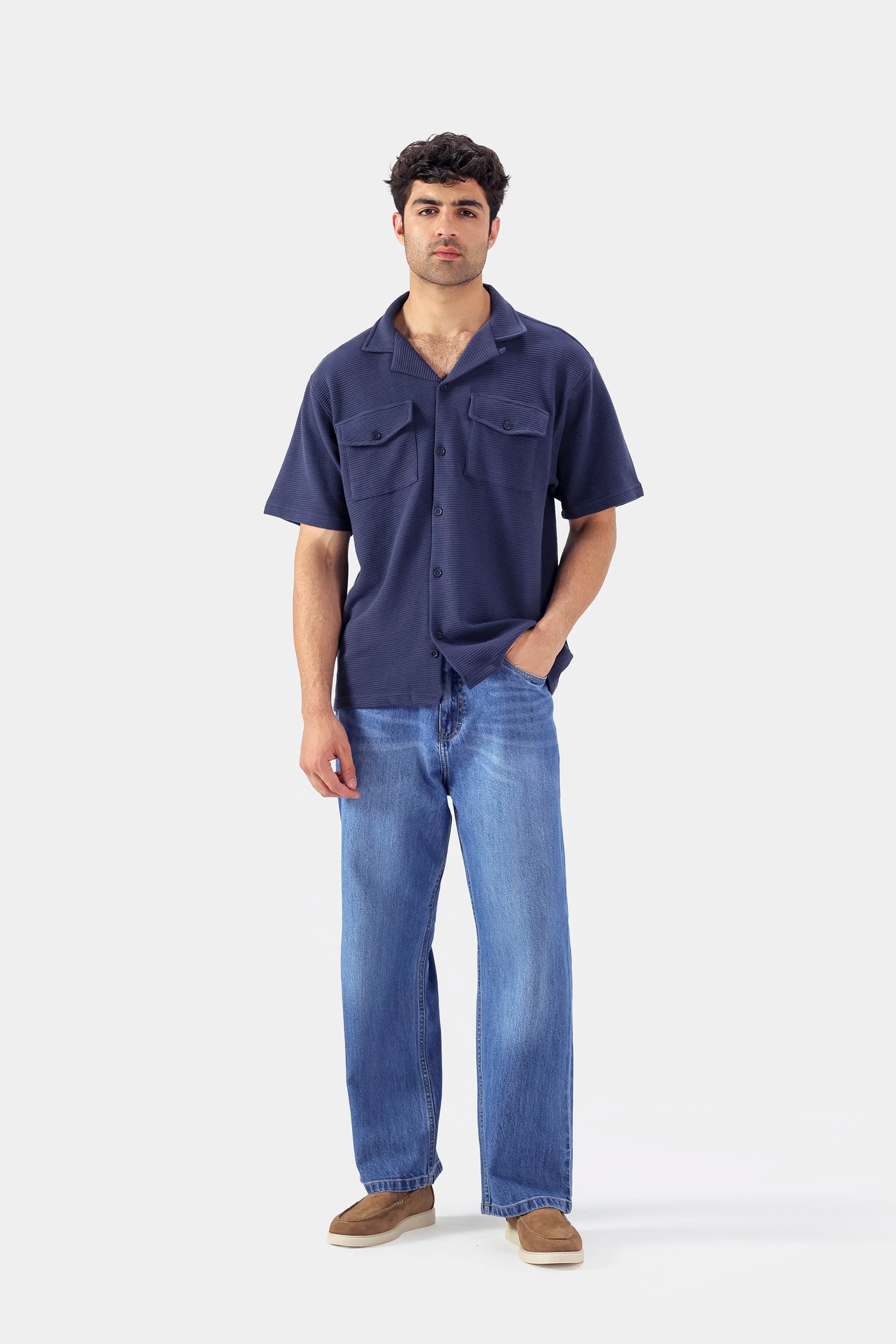 Pleated Jersey Shirt - Cougar Clothing
