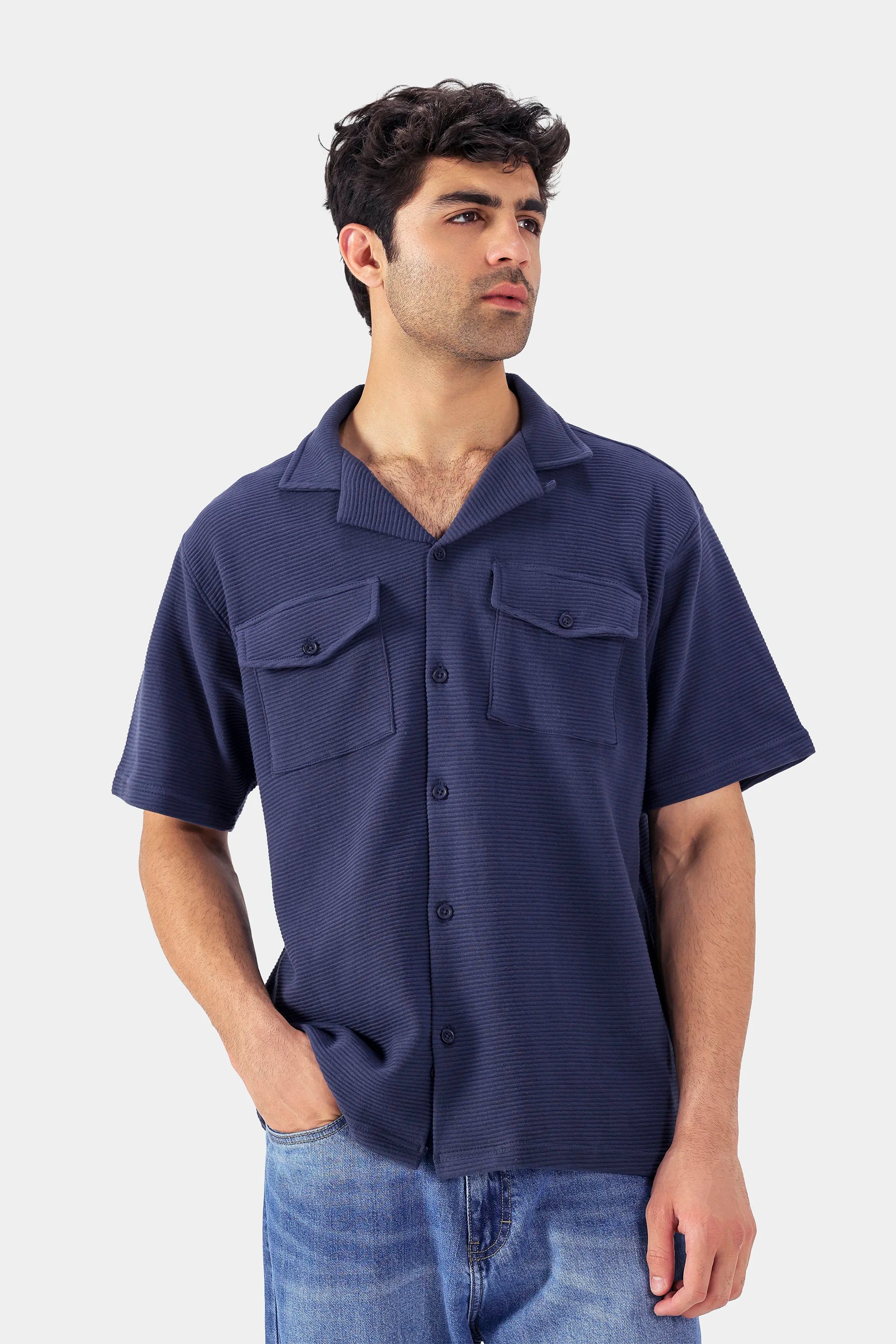 Pleated Jersey Shirt - Cougar Clothing