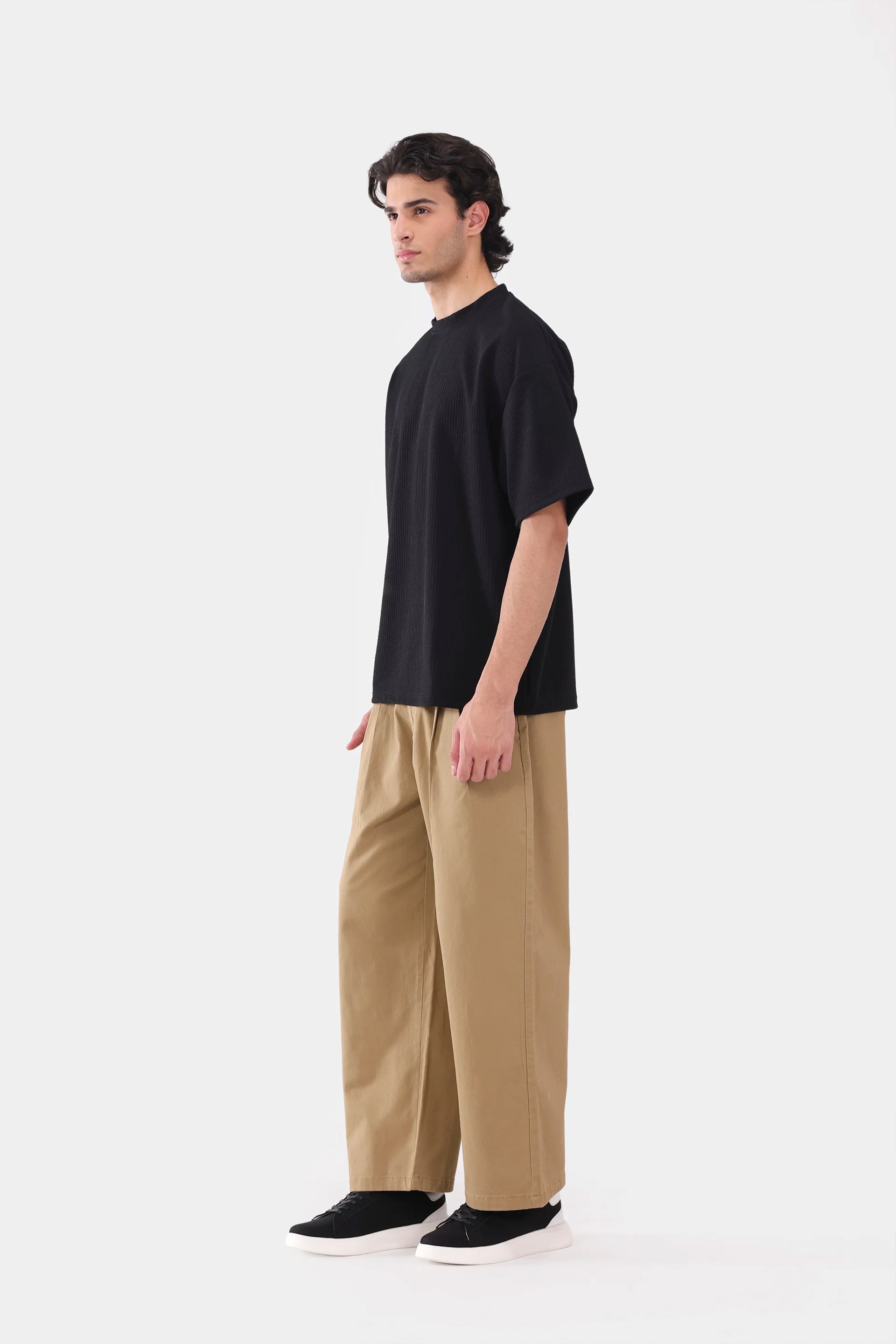 Oversized Seersucker T-Shirt - Cougar Clothing